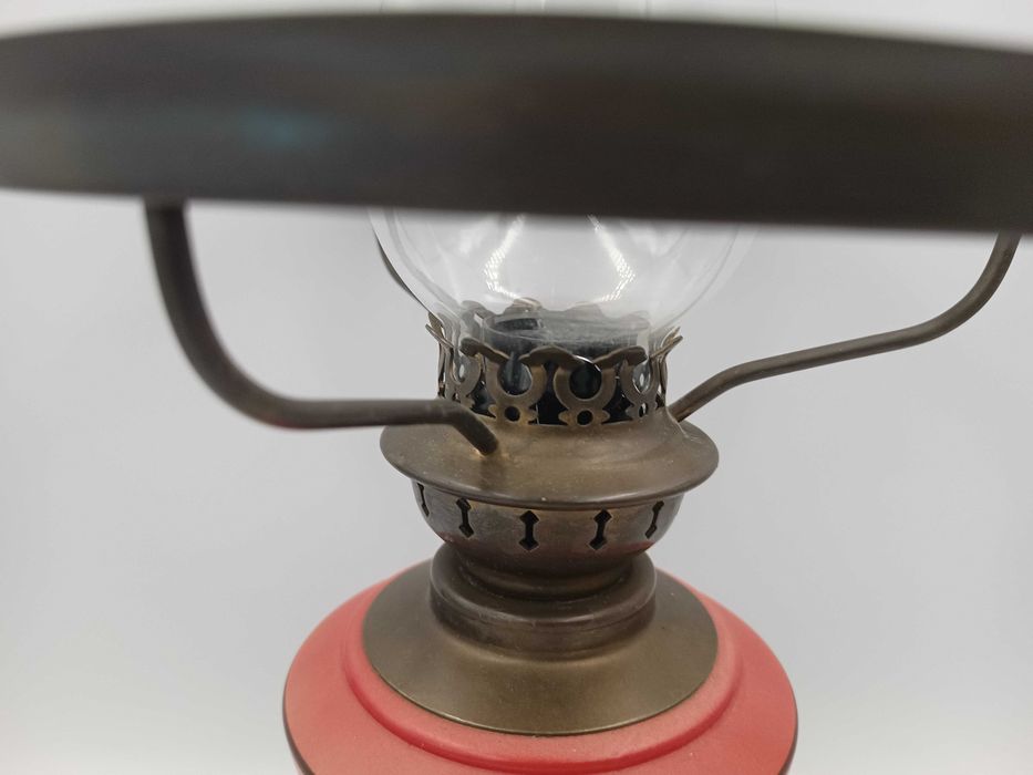 Lampa stołowa z PRL dwa klosze sprawna