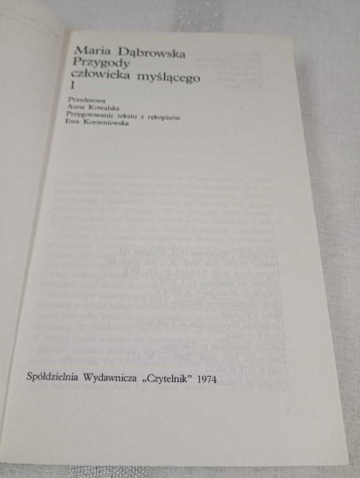 Przygody człowieka myślącego. Cz. 1+2. Maria Dąbrowska