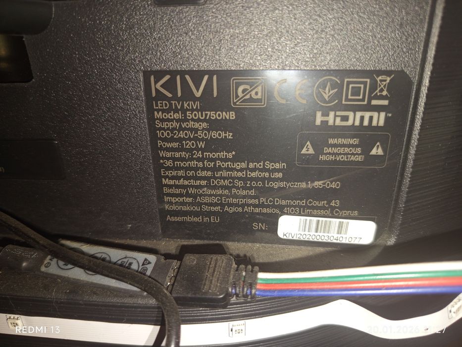 Telewizor Kivi 50cali