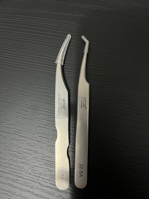 Пінцети для нарощення вій + палетка вій в подарунок