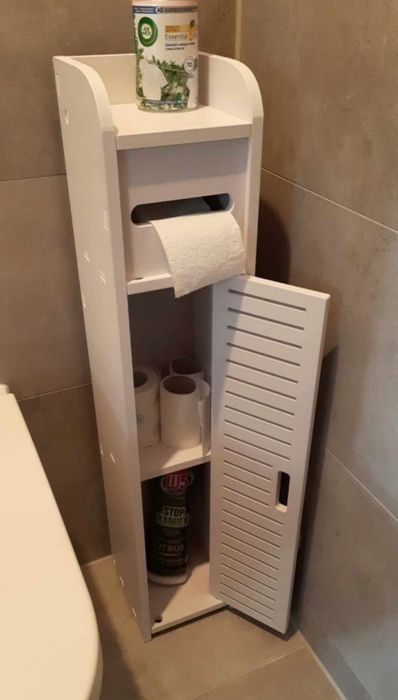 Regał łazienkowy słupek szafka ażurowa na chusteczki papier 80 cm