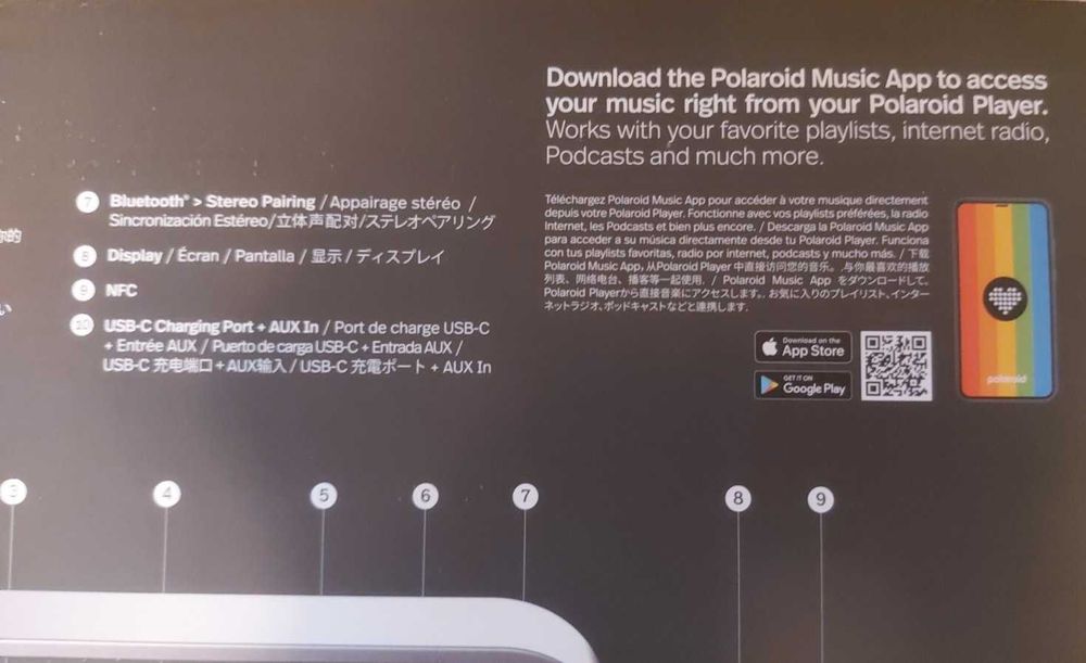 Bluetooth Колонка Polaroid P4 Music Player Black