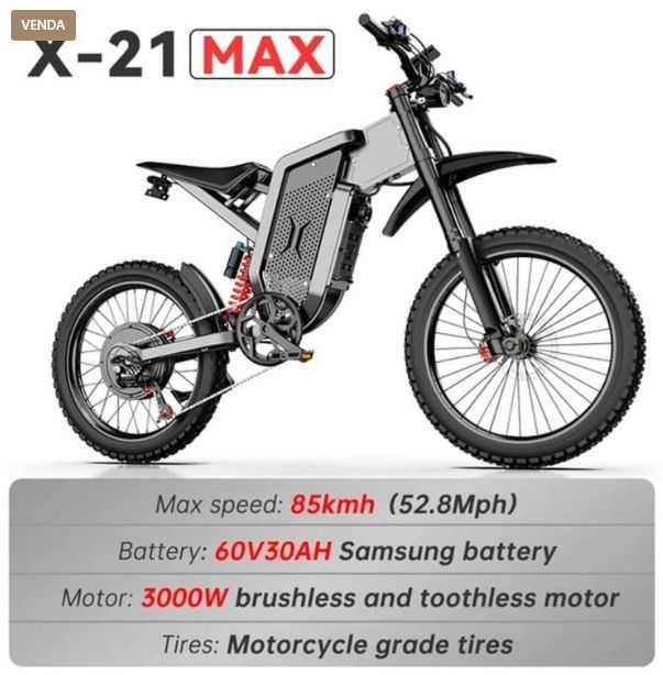 Bicicleta Mota eletrica / ebike EKX X21 MAX 3000W - Preço FIXO - SEM TROCAS - Porto