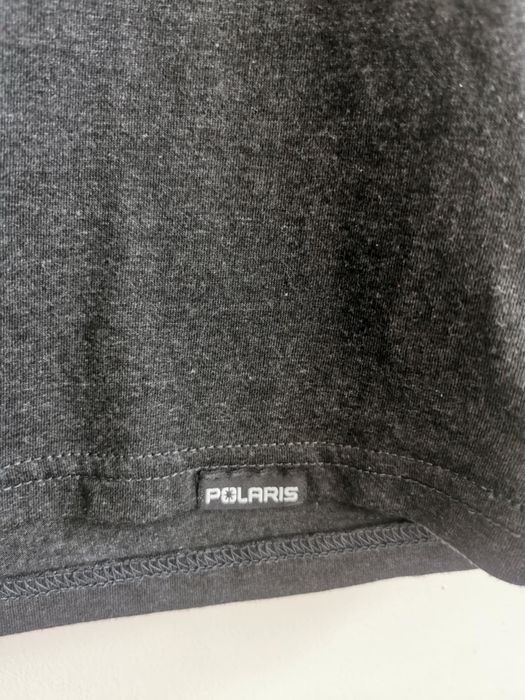 Ciemnoszara koszulka t-shirt Polaris S 36 M 38 quad atv SbS