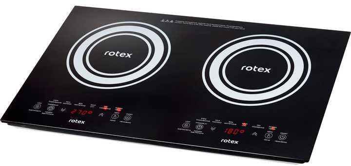 Індукція плита на 2 конфорки Rotex RIO250G