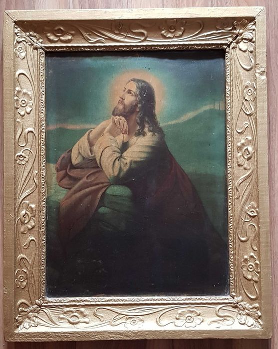 Chrystus w Ogrójcu, Oleodruk w secesyjnej ramie, 1890 -1910
