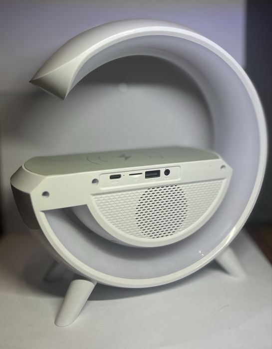 Lampka LED z zegarem, bluetooth i ładowanie telefonu