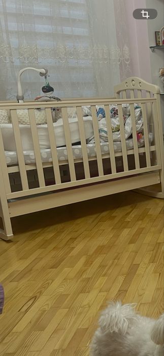 Ліжко дитяче з комодом та пеленальним столиком
