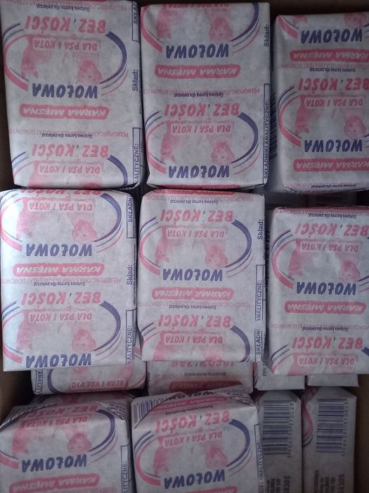 Mięso wołowe, drobiowe dla psa