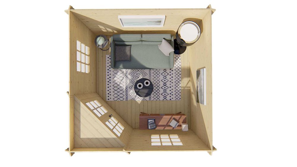 Abrigo de jardim- INGRID (dimensão total 290x290c, espessura 28mm)