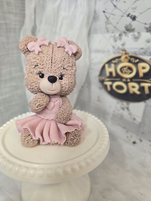 Miś z masy cukrowej na tort dekoracja figurka jadalna zestaw