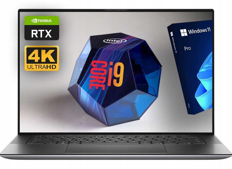 DELL Precision 5560 15,6 4K! IPS 500nit i9 32GB 1TB SSD RTX A2000 W11