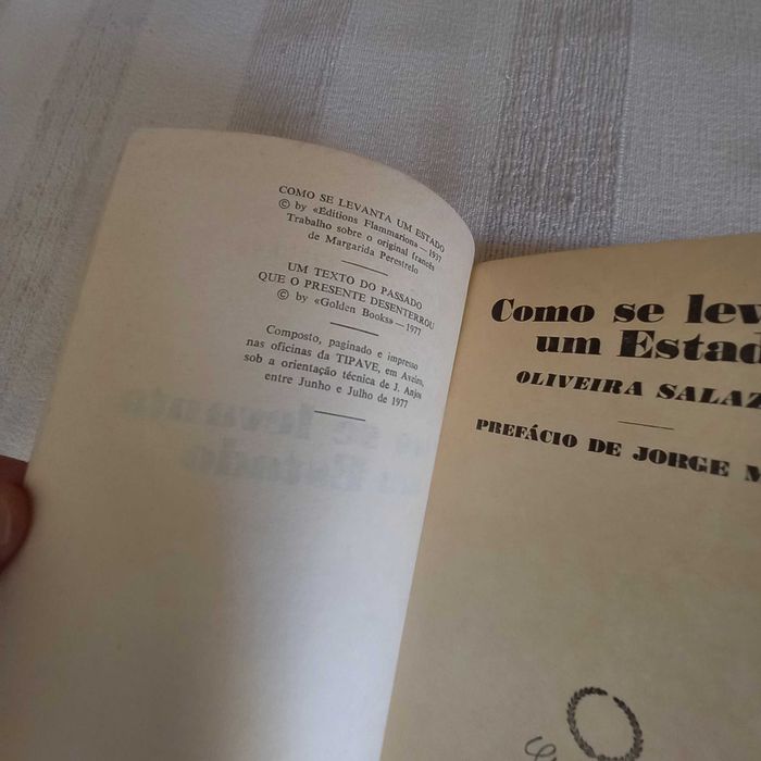 Como Se Levanta Um Estado Oliveira Salazar