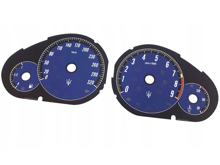 Maserati Quattroporte V tarcze KM/H EU licznik prędkościomierz zegary