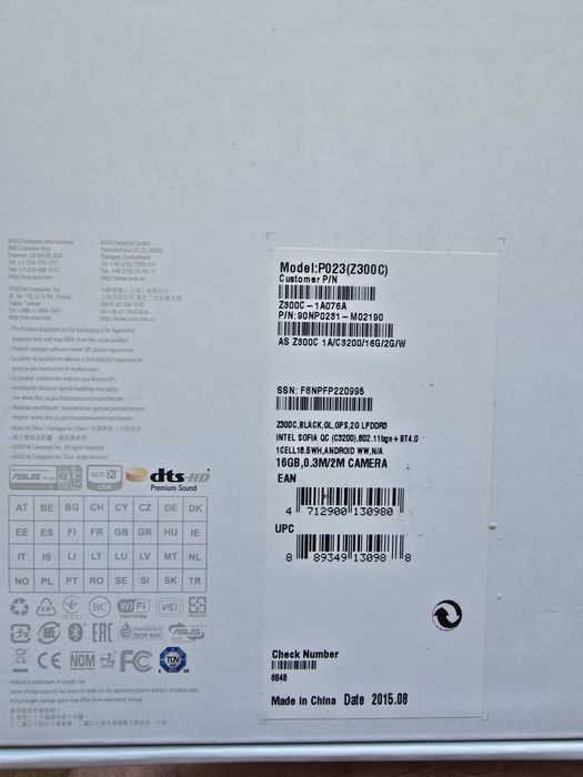 Tablet ASUS ZenPad 10 , 16GB Espaço