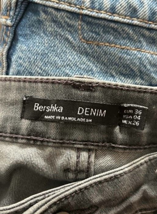 Szare jeansy rurki Bershka Skinny High Waist | Wysoki stan | 36 / S