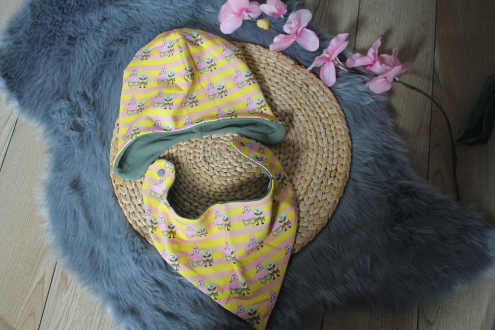 Czapka Pilotka i chustka – ob. gł 48/52 cm