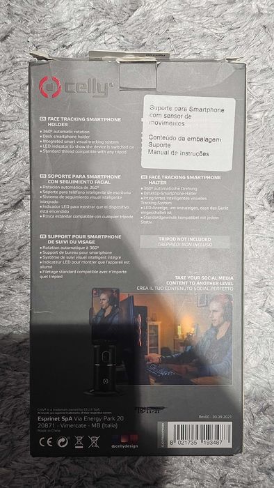 Suporte giratório com sensor de movimento autotracking