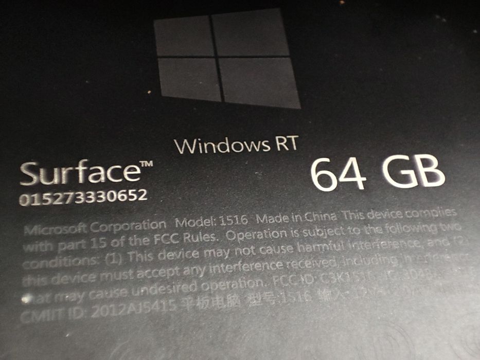 Tablet Windows Surface 8.1 RT