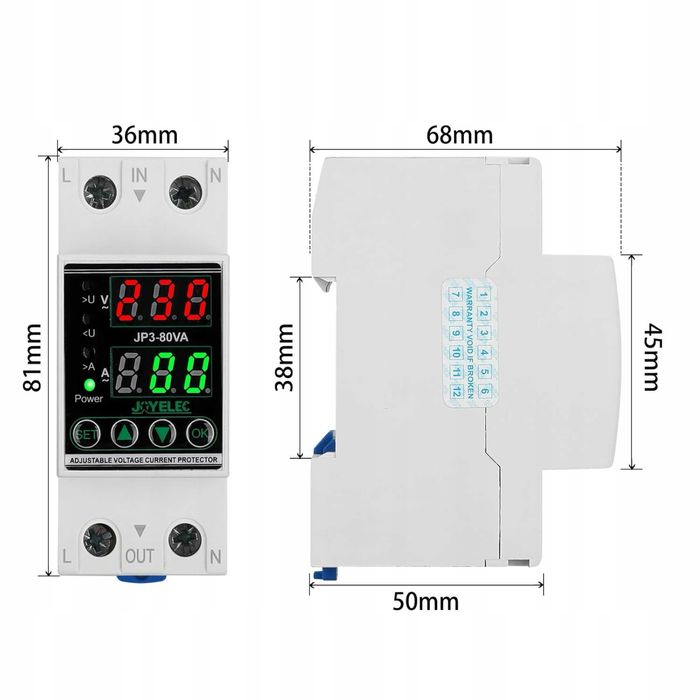 Przekaźnik przeciwprzepięciowy, podnapięciowy, stabilizator napięcia