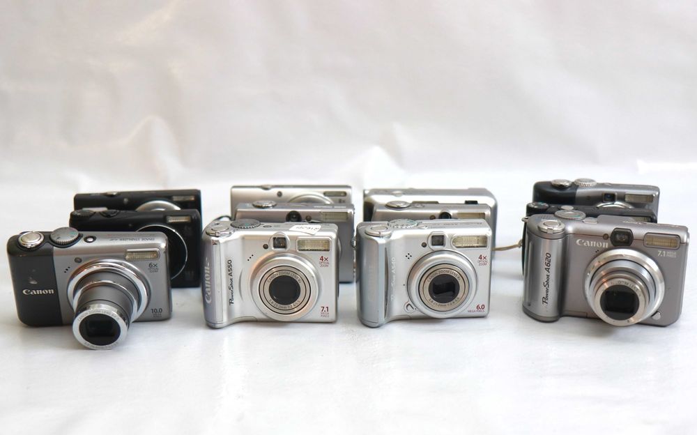 12 máquinas fotográficas compactas avariadas - Pack 2 - reservado