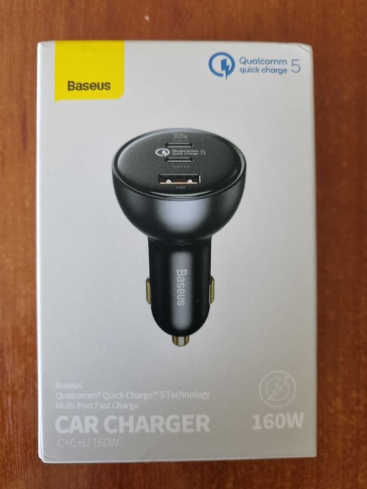 Автомобільний зарядний пристрій Baseus 160W Qualcomm QC 5 Multi-Port
