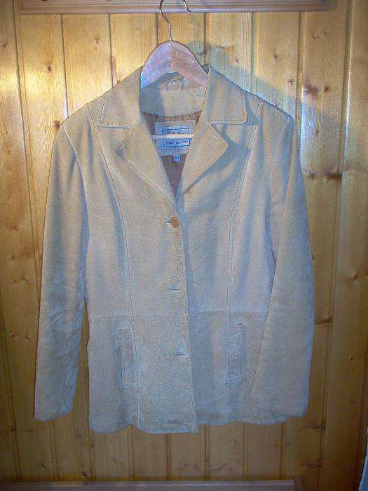 Casaco de pele camurça, senhora, nº40 - côr mel