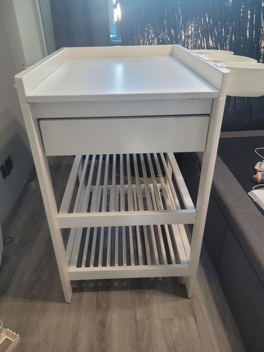 Przewijak biały drewniany Troll Lukas