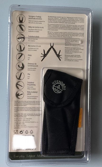 Wielofunkcyjne narzędzie 9 w 1 (Multitool 9 in 1 ) + pokrowiec nowe