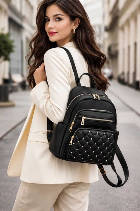 Stylowy i pojemny plecak damski Czarny