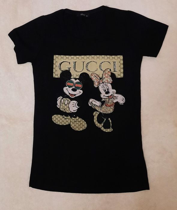 Футболка с Микки в стиле Gucci