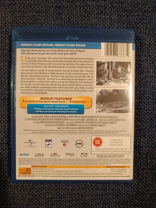 Blu Ray do filme clássico "A Oeste Nada de Novo" (portes grátis)