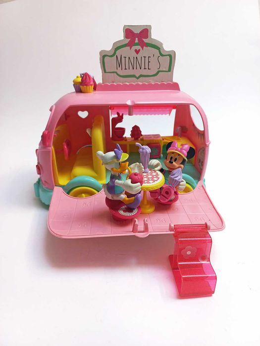 Casa Minnie Mouse Disney + Carrinha Pão de Forma Gelados Minnie e Acessórios