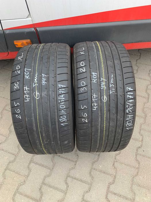 2 szt. opony używane letnie 265/30r20XL Dunlop Sp Sport Maxx GT