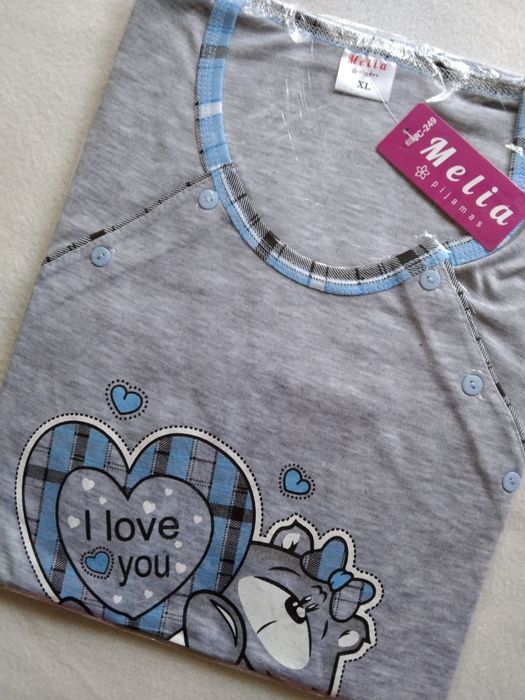 XL 42 Koszula poporodowa do karmienia odpinana rozpinana na boki piżam