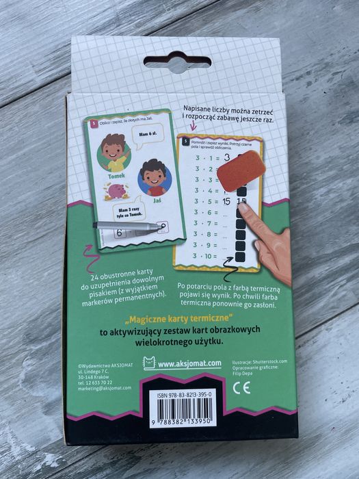 Karty do nauki tabliczki mnozenia.