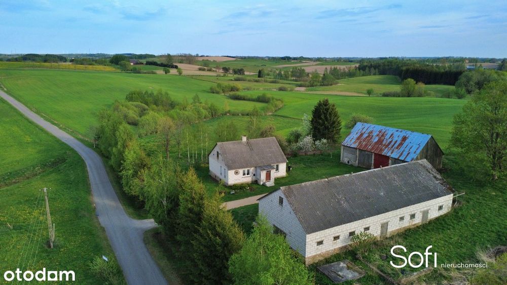Niemal 13 hektarów pod Wiżajnami! - Klimatyczne siedlisko rolnicze