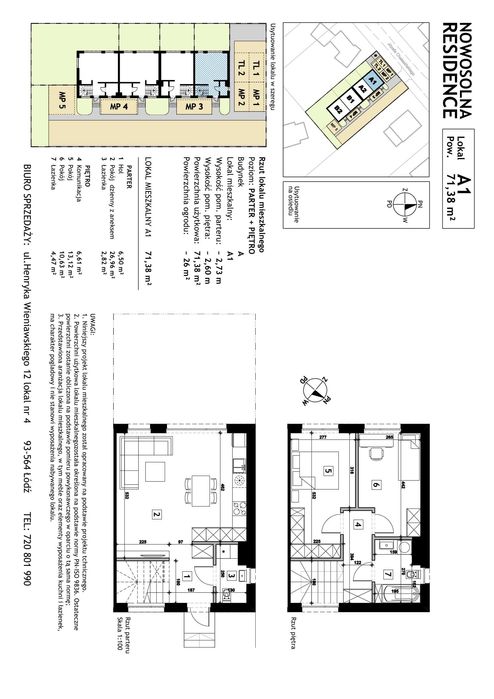 APARTAMENTY NOWOSOLNA- mieszkanie 71 m2 dwupoziomowe z ogródkiem