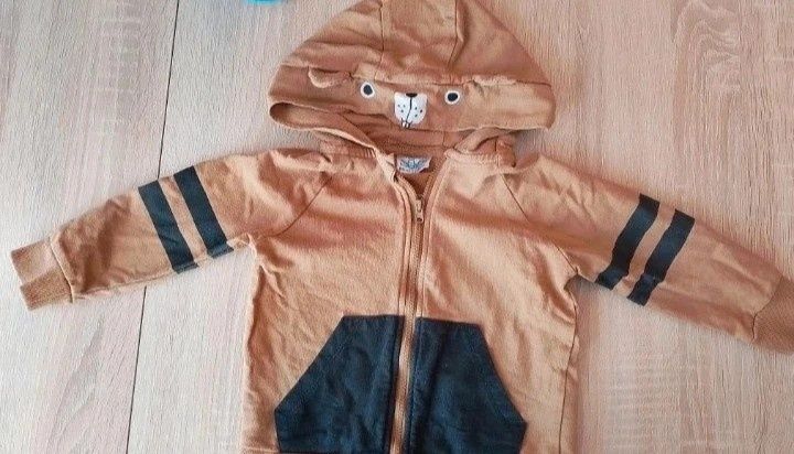 Bluza z kapturem na suwak 86 miś
