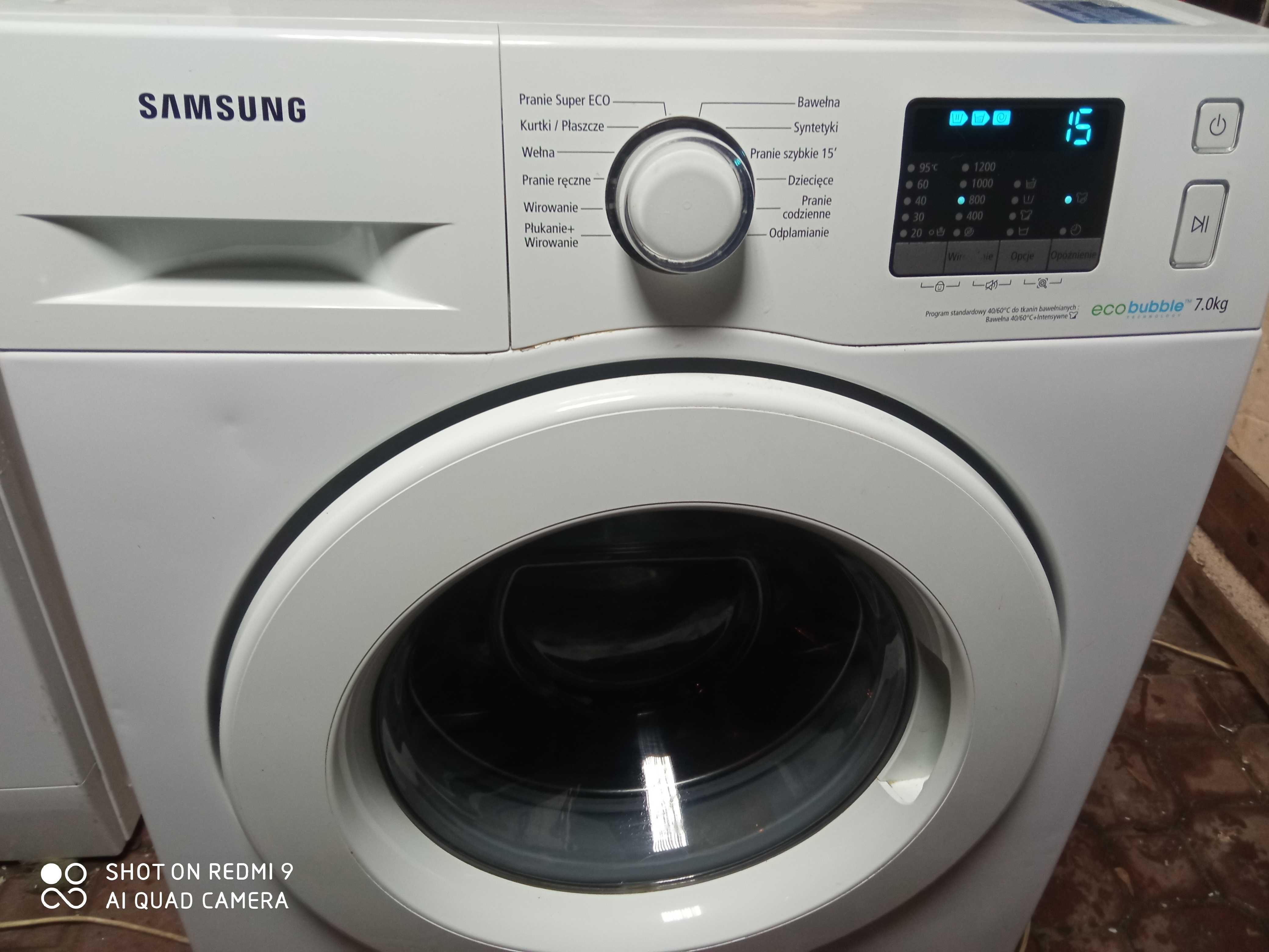 Pralka Samsung Eco bubble 7 kg dowóz sprawna Brwinów • OLX.pl