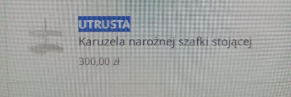 UTRUSTA karuzela narożnej szafki stojącej