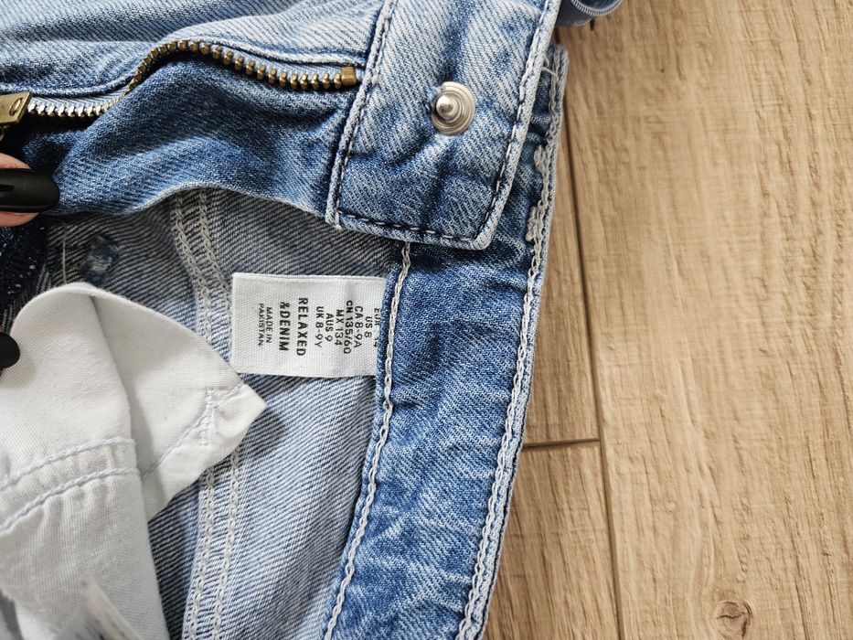 Spodnie dżinsy jeansy dziewczęce H&M 134