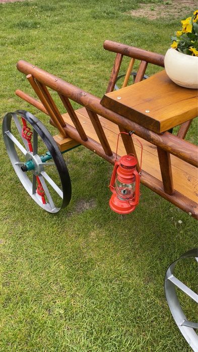 Wóz ogrodowy dębowy