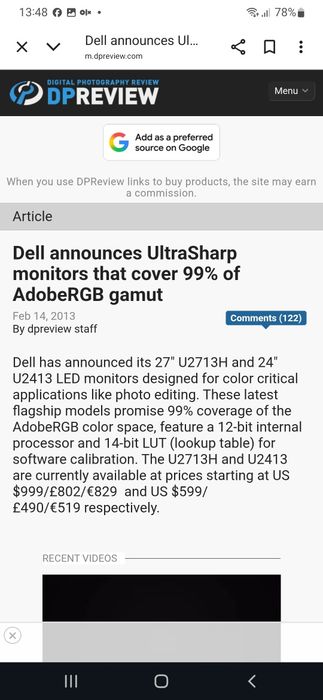 DELL U2711 Monitor Profissional Wide Gamut para Fotografia / 3D