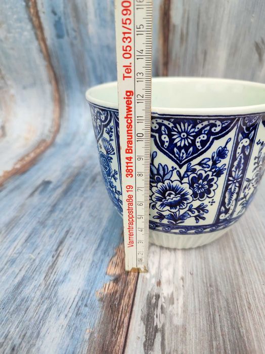 Unikat - Osłonka - Doniczka DELFT - Royal Sphinx - Holandia - vintage