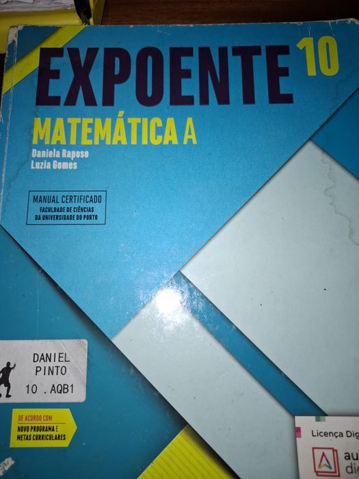 Expoente 10° matemática A tenho o volume 1 e o 2 e o caderno de exercí