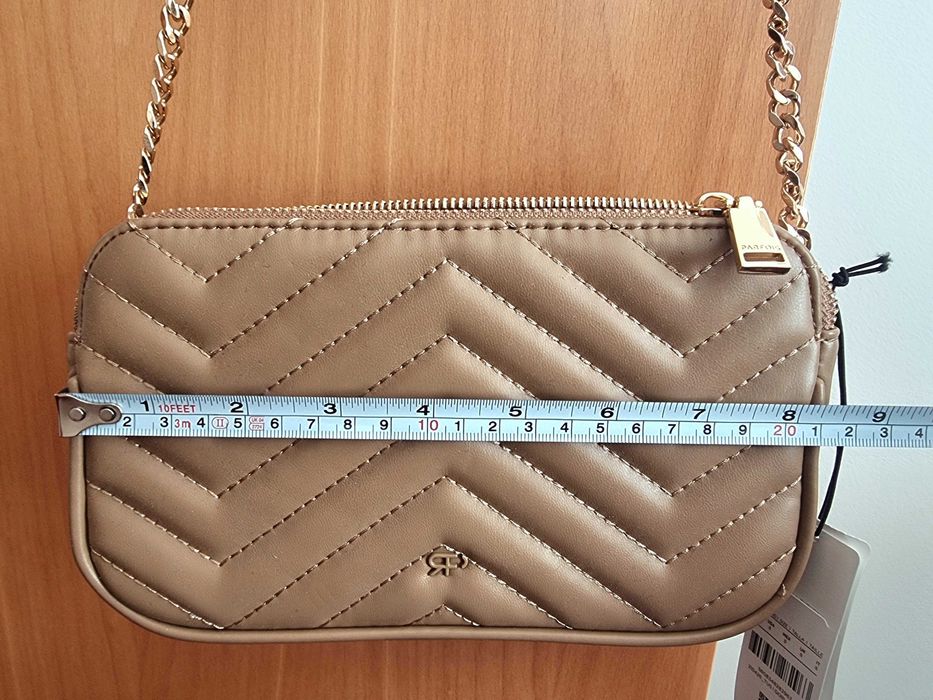 Mala camel e dourada Parfois - nova com etiqueta