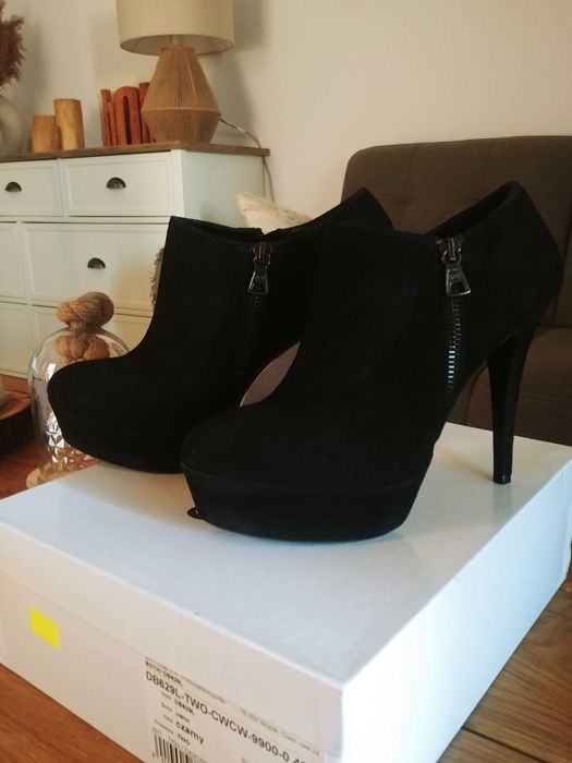 Botki czarne zamsz Gino Rossi 40