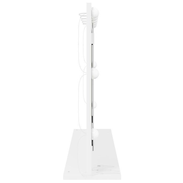 vidaXL Lustro toaletowe z lampkami LED Białe 80x55x18 cm