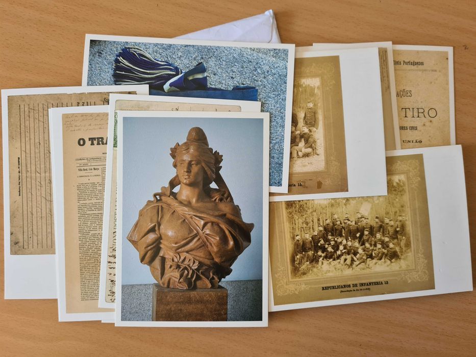 Coleção de 12 postais ilustrados sobre o 5 de Outubro em Vila Real